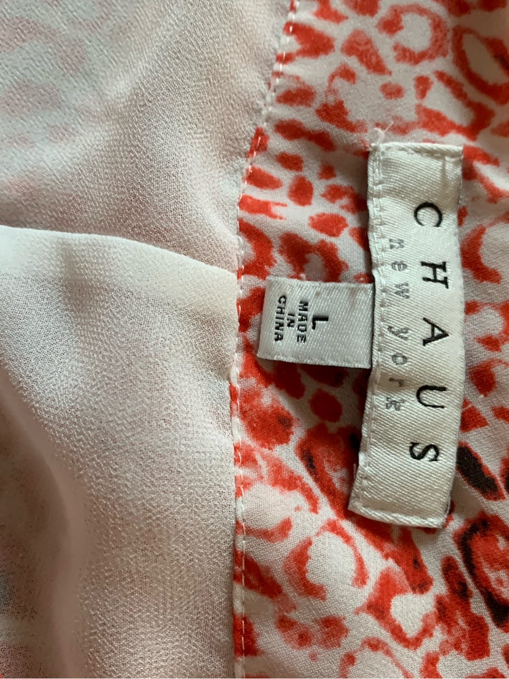 Chaus Red Ombre Leopard Print Sleeveless Tunic - Picture 3 of 6